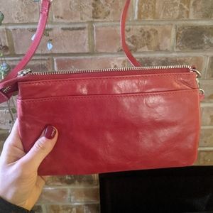 HOBO red leather crossbody purse